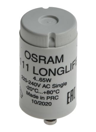 Osram 4050300854045, Glow Lighting Starter, 65 W, 220 To 240 V, 40.3 Mm Length, 21.5mm Diameter