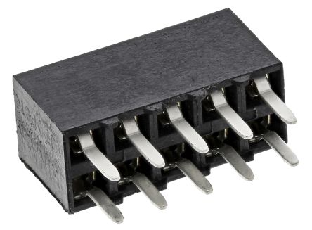 TE Connectivity AMPMODU MOD IV Leiterplattenbuchse Gerade 10-polig / 2-reihig, Raster 2.54mm