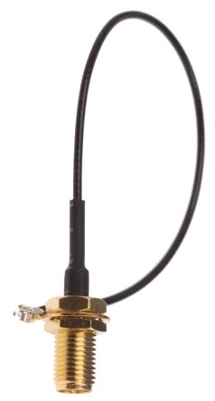 RS PRO RF Koaxialkabel Konfektioniert, 50 Ω, 200mm, RP-SMA / U.FL, Schwarz