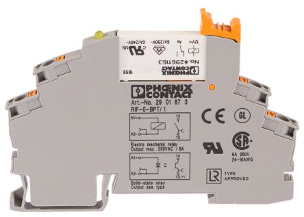Phoenix Contact RIF-0-RPT-12DC/ 1AU Interface Relais 12V Dc, 1-poliger Schließer DIN-Schienen