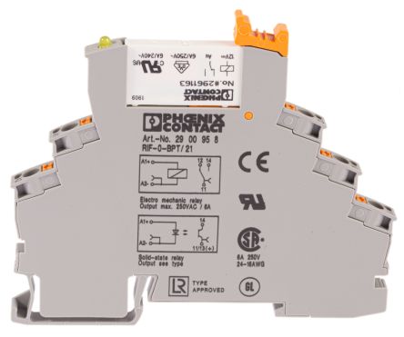 Phoenix Contact Relé Modular RIF-0-RPT-12DC/21AU, SPDT, 12V Dc, Para Carril DIN