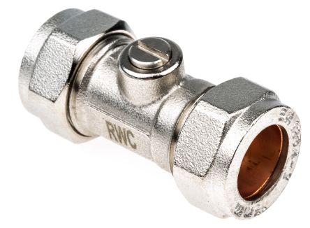 Reliance Water Controls Reliance Nickel Plated Brass 2 Way, Ball Valve, 15mm