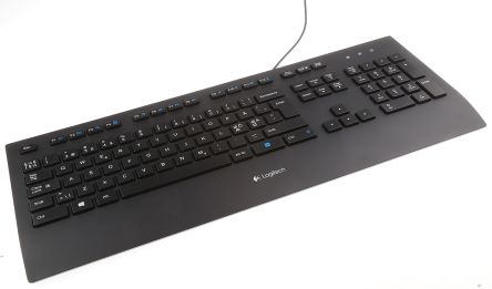 Logitech Tastatur Nordic Kabelgebunden Schwarz USB