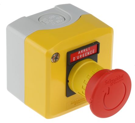 Schneider Electric Harmony XALK Series Twist Release Emergency Stop Push Button, Surface Mount, 1NC
