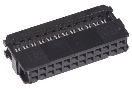 TE Connectivity 24-Way IDC Connector Socket For Cable Mount, 2-Row