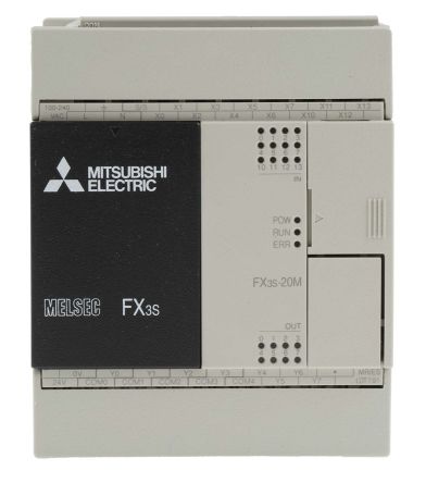 Mitsubishi Controlador Lógico FX3S, 12 Entradas Tipo Dc, 8 Salidas Tipo Relé, Transistor, Comunicación Ethernet, ModBus