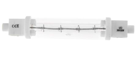 RS PRO 10mm R7s Clear 118 mm 8000h Infrared (IR) Heat Lamp RS PRO 10mm R7s Clear 118 mm 8000h Infrared (IR) Heat Lamp