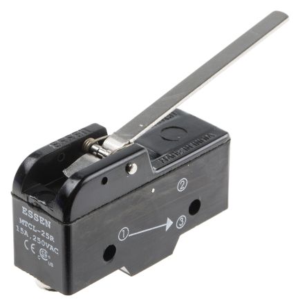 RS PRO Lever Micro Switch, Screw Terminal, 15 A @ 250 V Ac, SP-CO