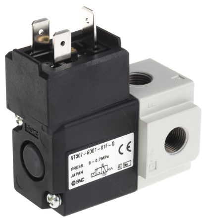 SMC VT307, G1/8 Pneumatik-Magnetventil 12V Dc, Magnet/Magnet-betätigt