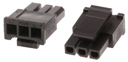 Molex Carcasa De Conector 43645-0308, Serie Micro-Fit 3.0, Paso: 3mm, 3 Contactos,, 1 Fila Filas, Recto, Hembra,