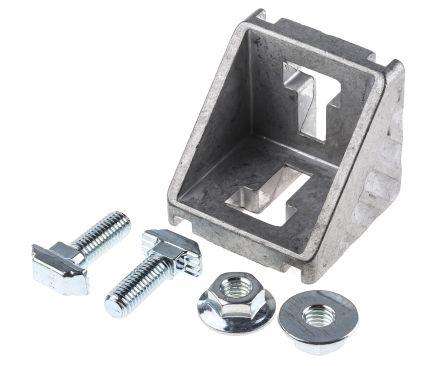 Bosch Rexroth M8 Angle Bracket Connecting Component, Strut Profile 50 Mm, Groove Size 10mm