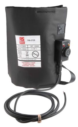 RS PRO Polyester Side Drum Heating Jacket, 400 X 1020mm, 25l