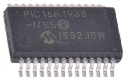 Microchip PIC16F1938-I/SS, 8bit PIC Microcontroller, PIC16F, 32MHz, 16384 Words Flash, 28-Pin SSOP