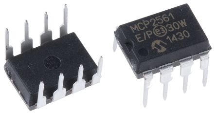 Microchip Transceiver CAN, MCP2561-E/P, 1Mbps CEI 61000-4-2, Veille, PDIP, 8 Broches