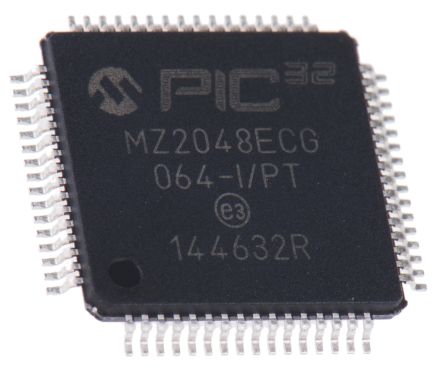Microchip Mikrocontroller PIC32MZ PIC 32bit SMD 2,048 MB TQFP 64-Pin 200MHz 512 KB RAM USB