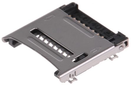 Molex Conector Para Tarjeta De Memoria MicroSD De 8 Contactos, Paso 1.1mm, Montaje Superficial, Cubierta Con Bisagras