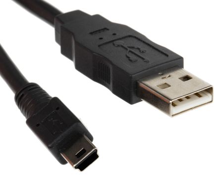 Câbles USB 2 m, USB A, Mini-USB B, 2.0, Male Connector/Male Connector, Noir Mini-B m/m câble USB USB A Mini-USB B Noir InLine 2m USB 2.0 A 