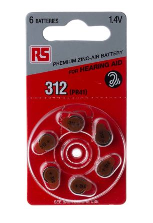 RS PRO PR41, Zink-Luft Knopfzelle Ø 7.9mm 1,4V / 175mAh