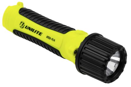 Unilite ATEX-FL4 Taschenlampe LED Gelb Im Polycarbonat-Gehäuse, 150 Lm / 235 M, 174 Mm ATEX-Zulassung