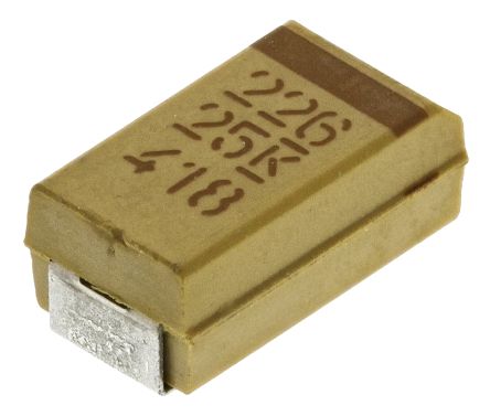 KEMET T491 Kondensator, MnO2, 22μF, 25V Dc SMD, ±10%, Gehäuse C, +125°C