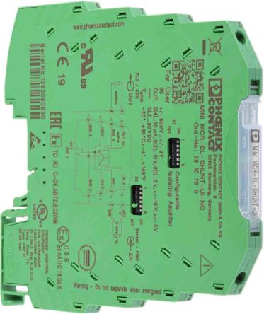 Phoenix Contact MACX Series Signal Conditioner, Voltage Input, Current, Voltage Output, 19.2 → 30V Dc Supply