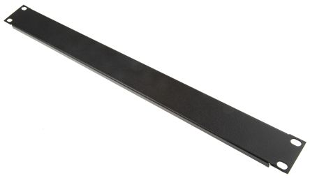 RS PRO Stahl Blindplatte 1U, 483 X 9mm, Schwarz