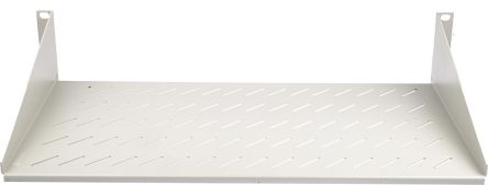 RS PRO Grey Cantilever Shelf, 2U, 25kg Load, 483mm X 250mm