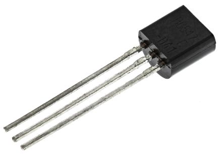 Onsemi BC547CBU THT, NPN Transistor 45 V / 100 MA 1 MHz, TO-92 3-Pin