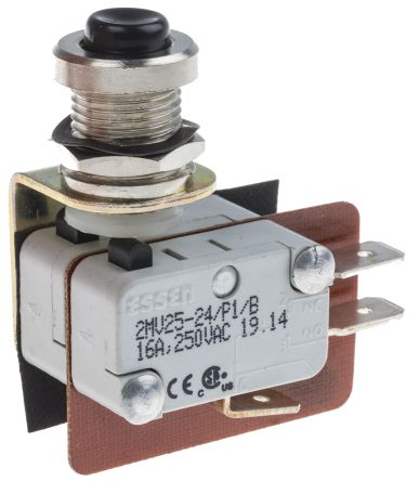 RS PRO Mikroschalter Knopf-Betätiger Schnellverbindung, 16 A @ 250 V Ac, DPST 800 G - +85°C