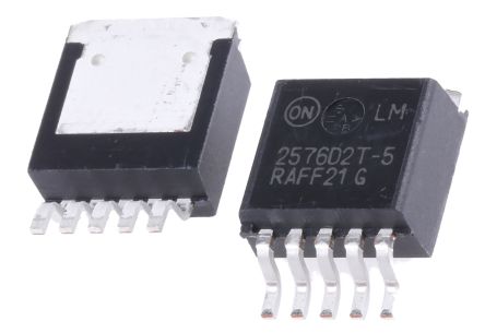Onsemi, LM2576D2T-005G Step-Down Switching Regulator, 1-Channel 3A Adjustable 5-Pin, D2PAK