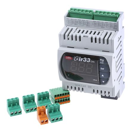 Carel DN33 On/Off Temperature Controller, 110 X 70mm, 4 Output, 24 V Ac, 30 V Dc Supply Voltage