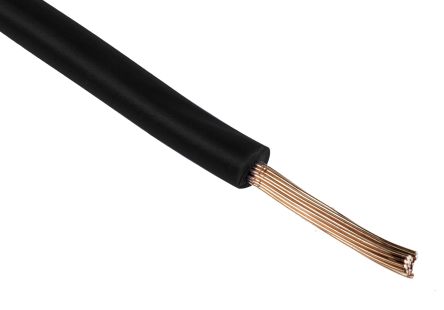 RS PRO Cable De Conexión, área Transversal 6 Mm² Filamentos Del Núcleo 84/0.3mm Negro, 1 KV, Long. 100m, 10 AWG