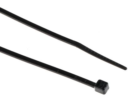 RS PRO Nylon 66 Kabelbinder Wärmestabilisiert Schwarz 2,5 Mm X 142mm, 100 Stück