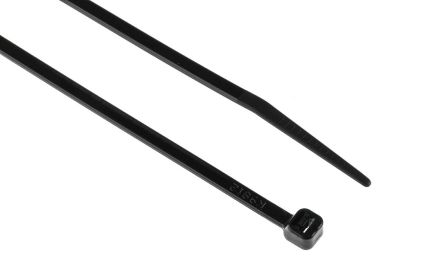 RS PRO Nylon 66 Kabelbinder Wärmestabilisiert Schwarz 3,6 Mm X 150mm, 100 Stück