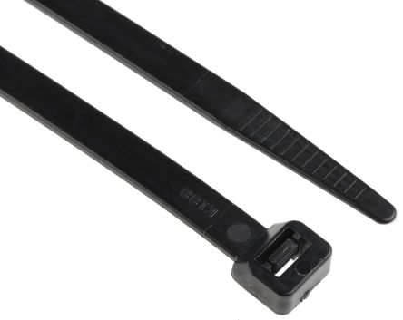 RS PRO Nylon 66 Kabelbinder Schwarz 7,6 Mm X 380mm, 1000 Stück