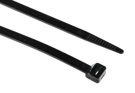 RS PRO Nylon 66 Kabelbinder Schwarz 7,6 Mm X 300mm, 100 Stück