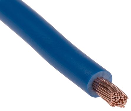 RS PRO Einzeladerleitung 4 Mm², 11 AWG 25m Blau PVC Isoliert Ø 4.8mm 56/0,3 Mm Litzen