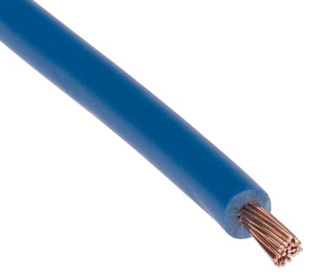 RS PRO Cable De Conexión, área Transversal 1,5 Mm² Control Filamentos Del Núcleo 30/0,25 Mm Azul, 1.000 V, Long. 100m,