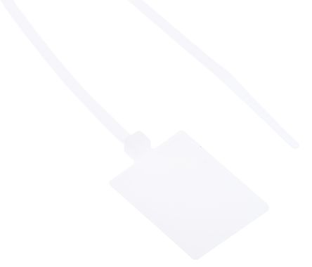 RS PRO Kabel-Markierer Für Kabel, Kabelbinder, Beschriftung: Blank, Natur, 130mm X 2,5 Mm, 100 Stück