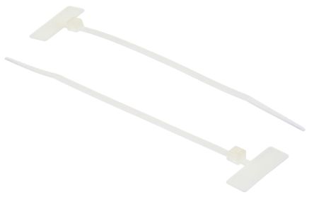 RS PRO Kabel-Markierer Für Kabel, Kabelbinder, Beschriftung: Blank, Natur, 110mm X 2,5 Mm, 100 Stück