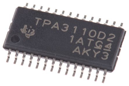 Texas Instruments, 2-ChannelAudio15W, 28-Pin HTSSOP TPA3110D2PWP