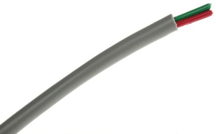 RS PRO Datenkabel, 1-paarig 0,64 Mm² Ø 4.2mm Keine Schirmung PVC Isoliert Mehrleiter Grau
