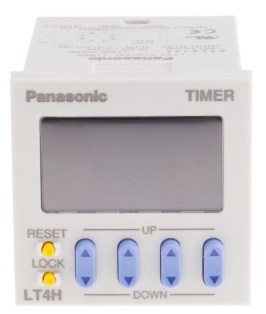 Panasonic Zeitrelais, Frontplattenmontage, 9.999 S → 999.9h, 100 → 240V Ac, 2 Kont. Multifunktion,