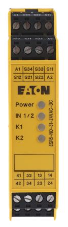 Eaton 安全继电器, Eaton Moeller系列, 24V, 2通道, 适用于紧急停止、 安全开关/联锁