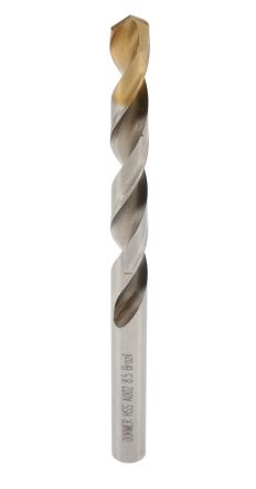 Dormer A002S Series HSS-TiN Twist Drill Bit for Steel, 8.5mm Diameter, 117 mm Overall