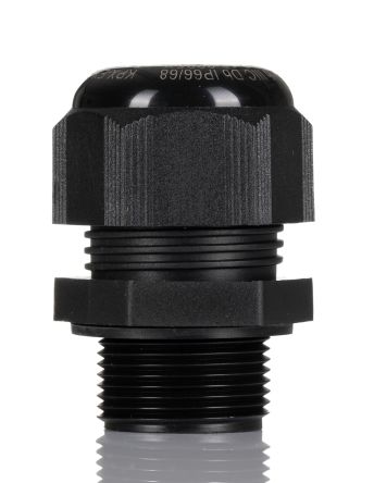 Kopex-EX CGM Series Black Nylon Cable Gland, M20 Thread, 10mm Min, 14mm Max, IP66, IP68