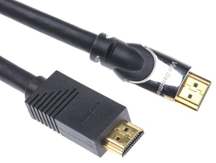 Van Damme HDMI-Kabel A HDMI Ethernet Stecker B HDMI Ethernet Stecker, 10m, Schwarz