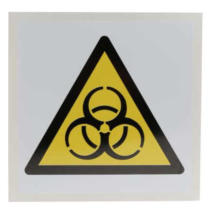 RS PRO 危险警告标志, 生物危险, 标签