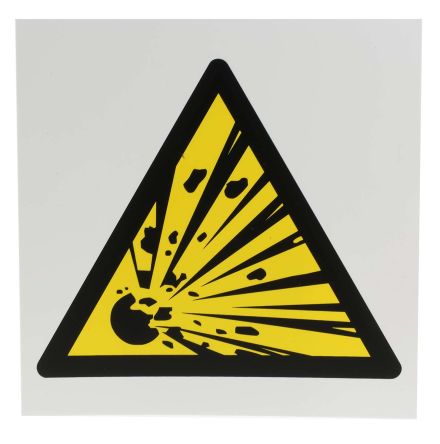 RS PRO Gefahren-Warnschild, Kunststoff 'Explosiv', 200 Mm X 200mm