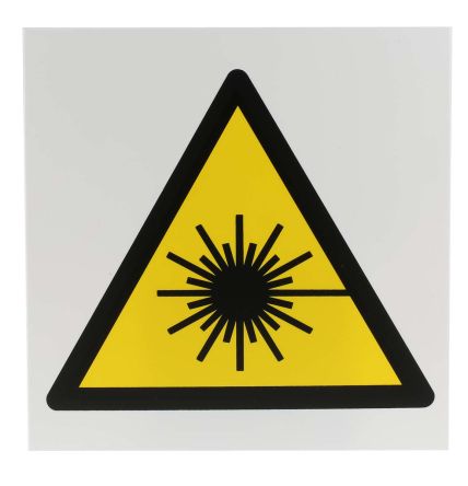 RS PRO Gefahren-Warnschild, Kunststoff 'Warnung Laserstrahl', 200 Mm X 200mm